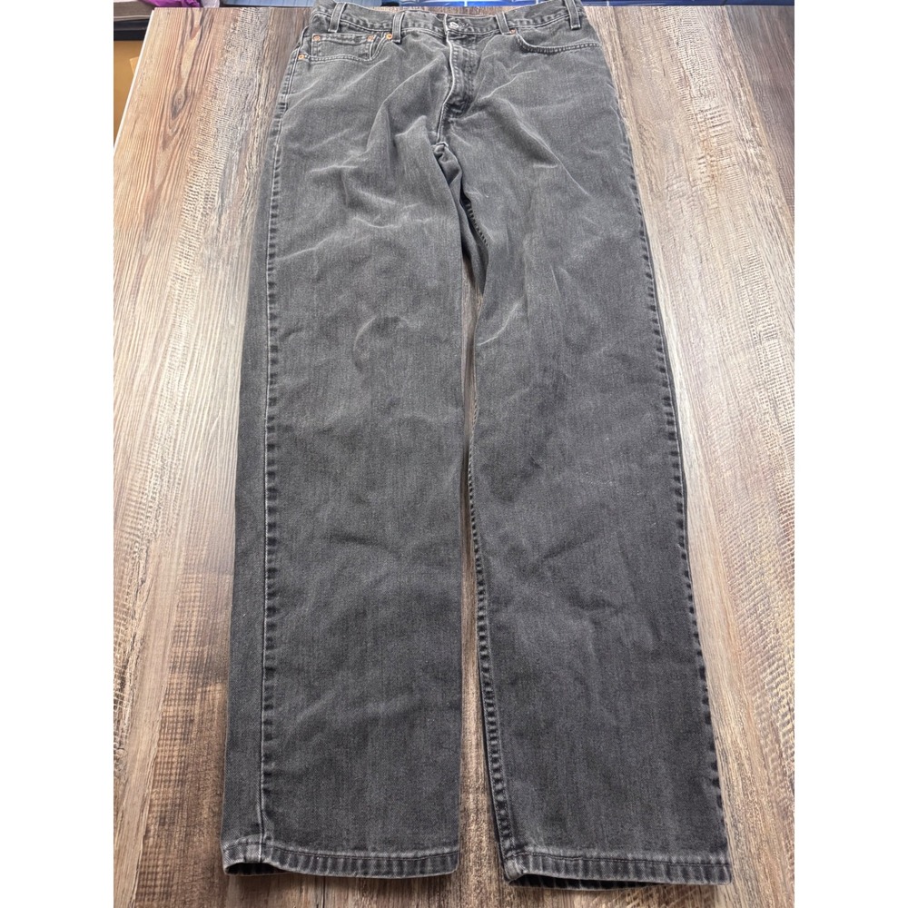 Vintage Levis 550 Relaxed Fit Black Jeans Mens 36x36 Made in USA 550-0260
